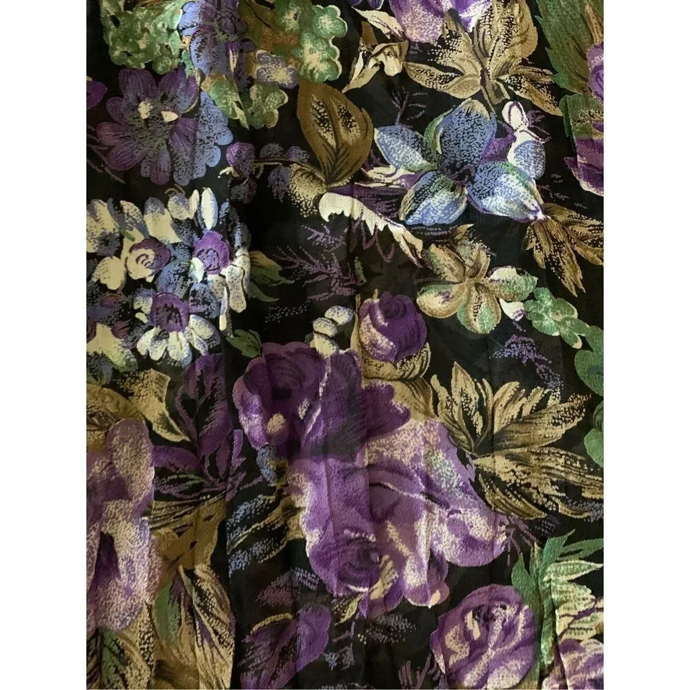 Vintage Olive Clothing Co skirt made in USA long floral women's size 1